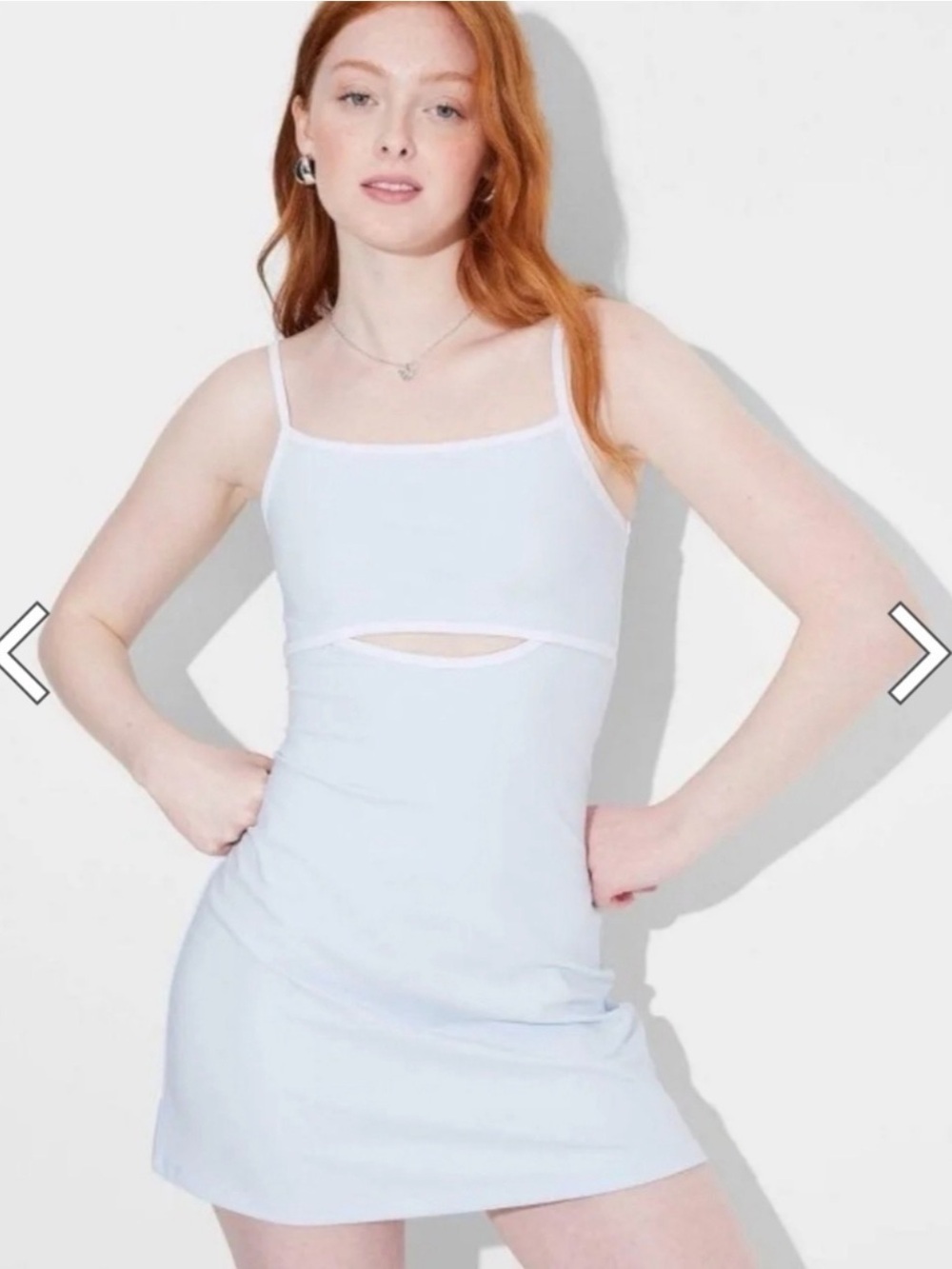 wild fable sports Light Blue Cutout Slip Dress Sz L